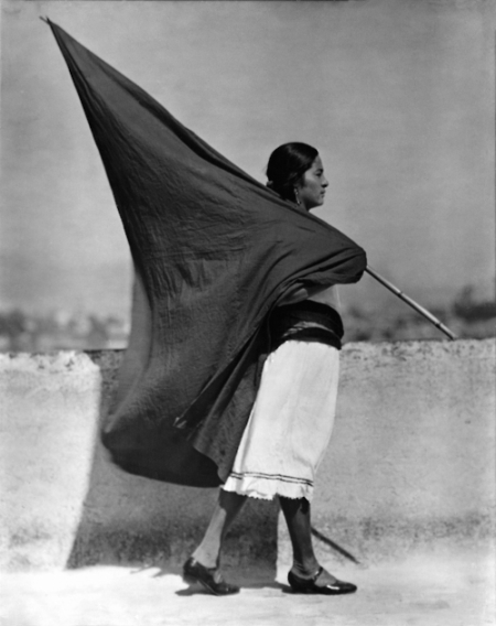 Tina Modotti - Woman with Flag, 1928